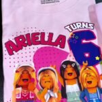 Custom Birthday Family Matching Shirts Family Personalized Shirts Robux Characters T-Shirts Video Games t-Shirt, Blocks Birthday Girl Shirt Camiseta personalizada de Video Juegos White,Black photo review