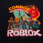 Custom Birthday Family Matching Shirts, Family Personalized Shirts, Robux Characters T-Shirts, Video Games t-Shirt, Blocks Shirt, Camiseta personalizada de Video Juegos White photo review