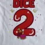 Monkey Birthday Shirt Personalized with Age and Name for Theme Party Girls Boys Shirt. White,Black photo review