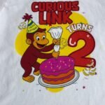 Monkey Birthday Shirt Personalized with Age and Name for Theme Party Girls Boys Shirt. White,Black photo review