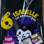 Personalized t-Shirts for Kurom Girl's Birthday with Age and Name, Supplies and Decoration for Kurom Kitty Party. White,Black photo review