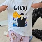 Personalized Gatoru t-Shirts for Anime Birthdays with Age and Name for The Whole Family, Supplies and Decorations for Gojo's Party White photo review