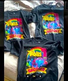 Personalized Birthday T-Shirts for Kids and Family | Custom Name and Age Shirts | Colorful Party Outfit with Fantasy Hair Characters | Fun Rainbow Theme Birthday Supplies and Decorations photo review