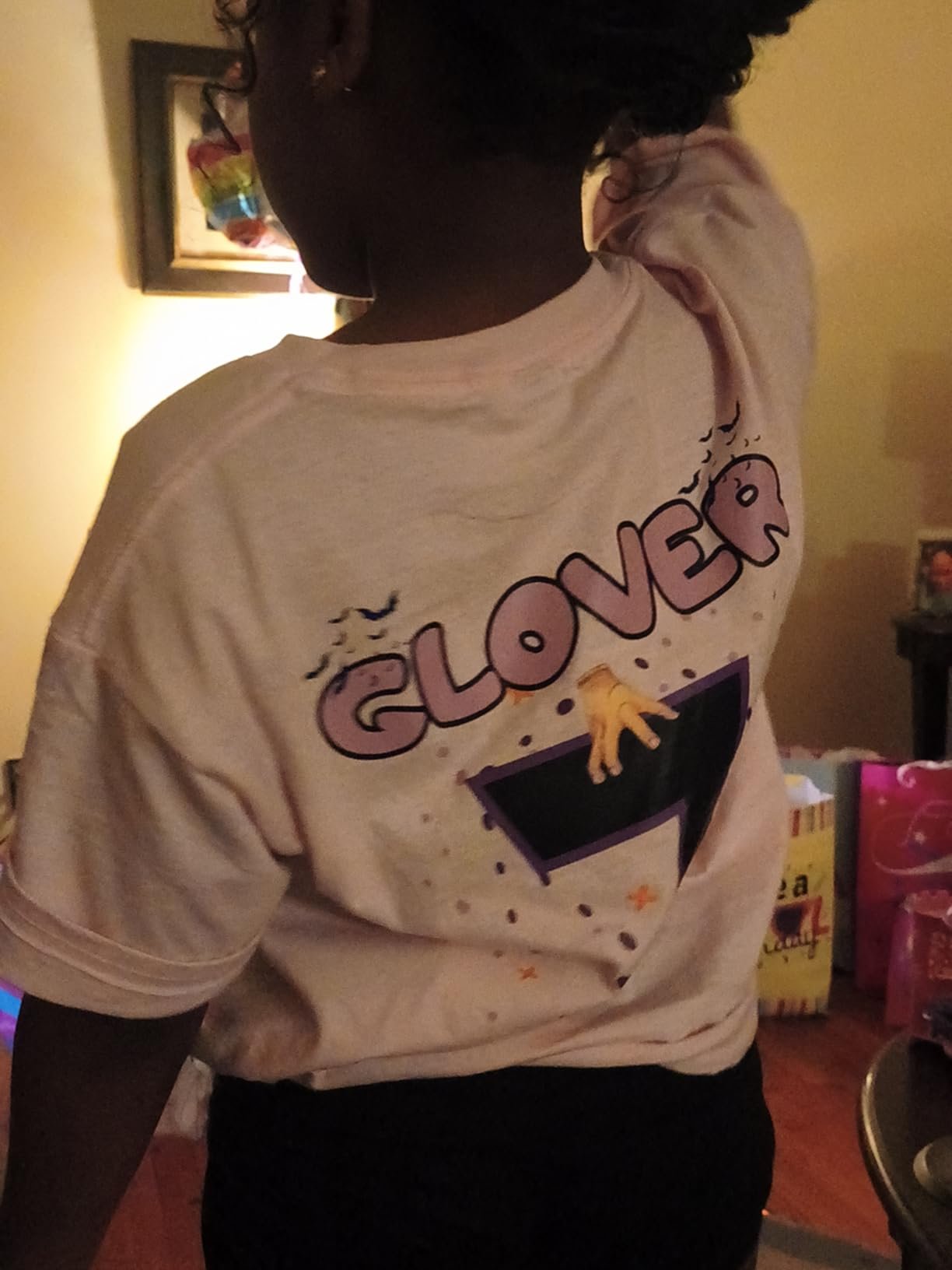 Personalized Birthday Shirt for Girls Inspired by Gothic Doll Style | Custom Name and Age | Matching Family Shirts | Add Text or Number on Back 6M–4XL | 5 Colors Available White,Black photo review