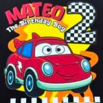 Personalized Birthday Boy T-Shirt | Custom Name and Age Shirt with Red Car Design | Family Matching Birthday Outfits | Sizes 6M-4XL photo review