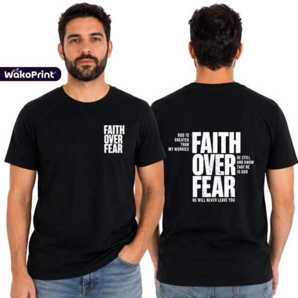 Religious T-Shirts | Faith Over Fear Christian Tee