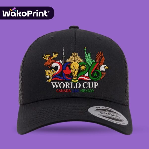 World Cup 2026 Printed Snapback Hat – Canada, USA & Mexico