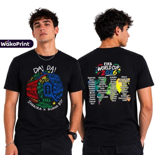 World Cup 2026 T-Shirt | Double-Sided Football Legends & National Teams Graphic Tee